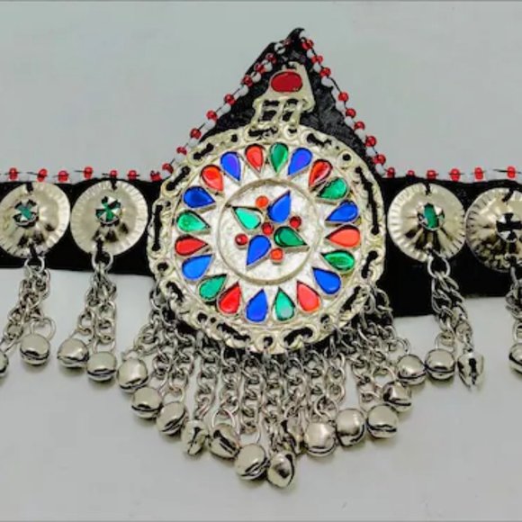 Handmade Matha Patti, Multicolor Afghan Headpiece, Statement Headpiece,